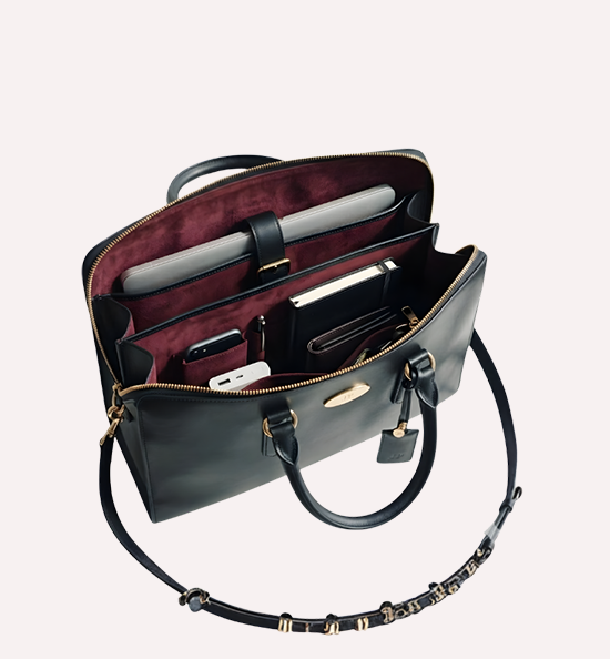 Black Leather Carryall 4