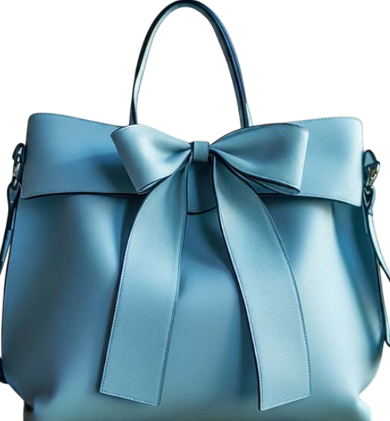 Blue Bow Satchel