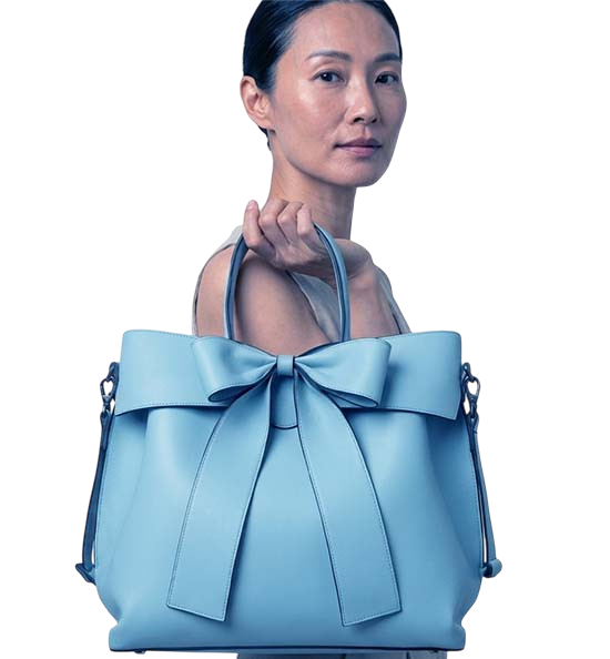 Blue Bow Satchel 2