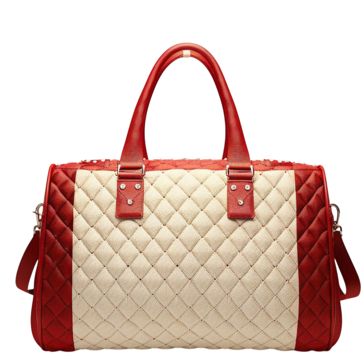 Quilted Two-Tone Duffel