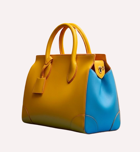 Yellow Saffiano Tote 2