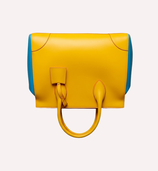 Yellow Saffiano Tote 4